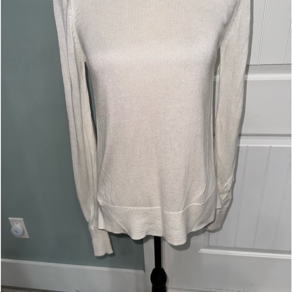 Lululemon Sunset Savasana Pullover II sweater Heathered White Size 4 - Picture 9 of 13